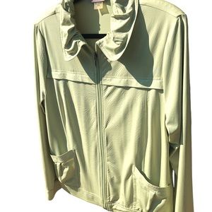 Women’s Zip front jacket by TANJAY. Size M Lime Green.